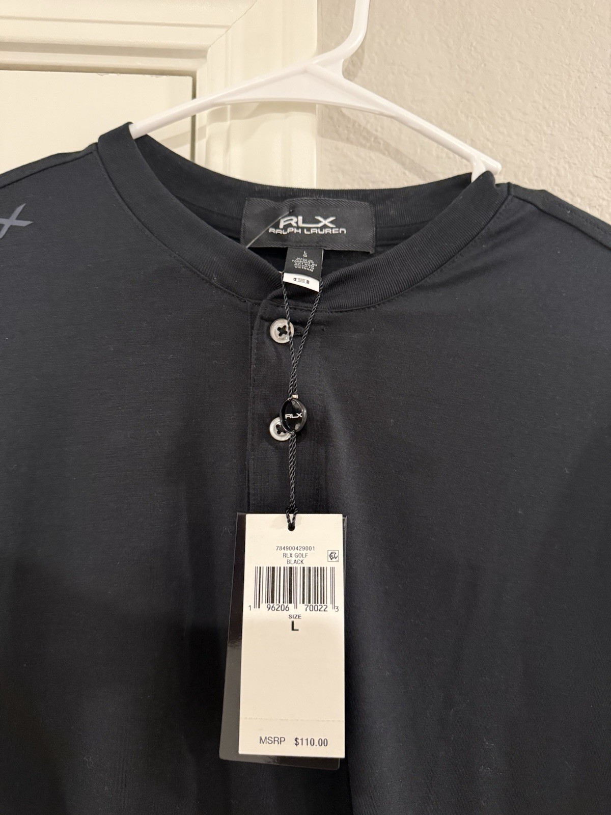 RLX Ralph Lauren Performance Mesh Long Sleeve T-Shirt Black Size L MSRP $128 NWT gallery
