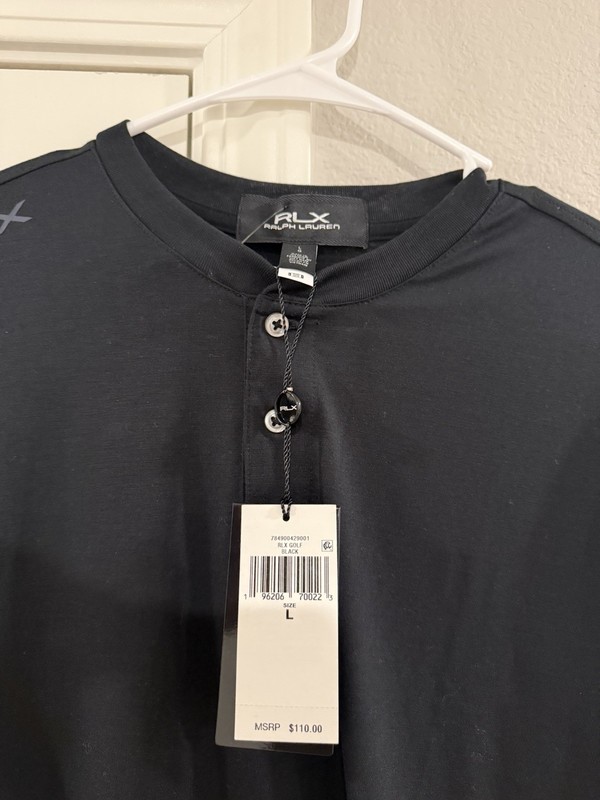 RLX Ralph Lauren Performance Mesh Long Sleeve T-Shirt Black Size L MSRP $128 NWT gallery