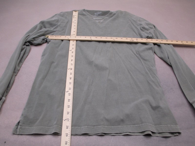 Woolrich Size L Mens Gray 100% Cotton Long Sleeve Crew Neck Casual Shirt 380 gallery