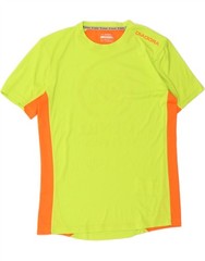 DIADORA Mens Graphic T-Shirt Top Small Green Colourblock Polyester DE56