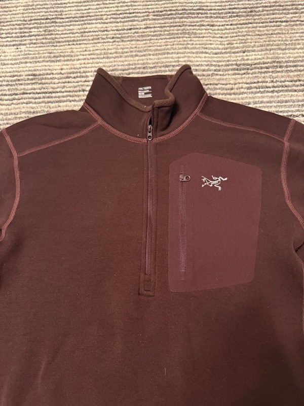 Arc'teryx Rho Heavyweight Zip Neck - Burgundy - Medium gallery