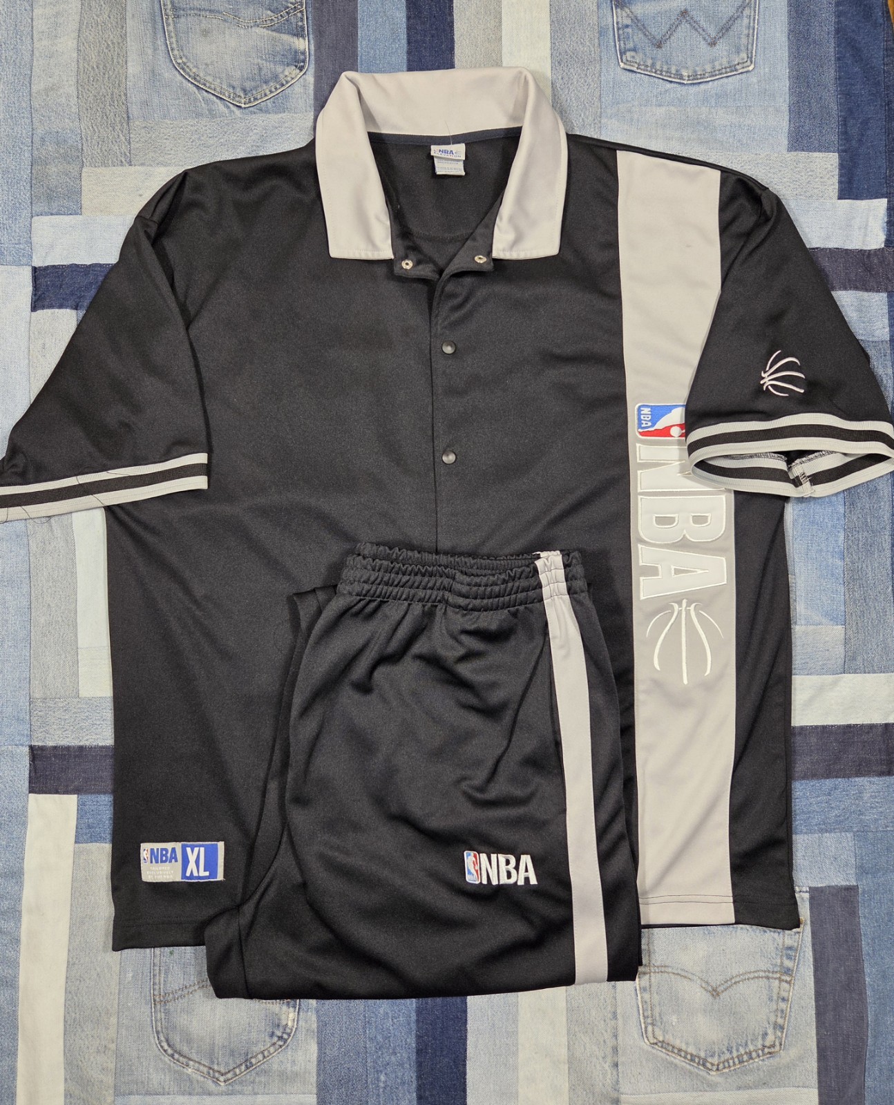 NBA Elevation Black and Silver Warm Up Jumpsuit Set gallery