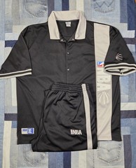 NBA Elevation Black and Silver Warm Up Jumpsuit Set