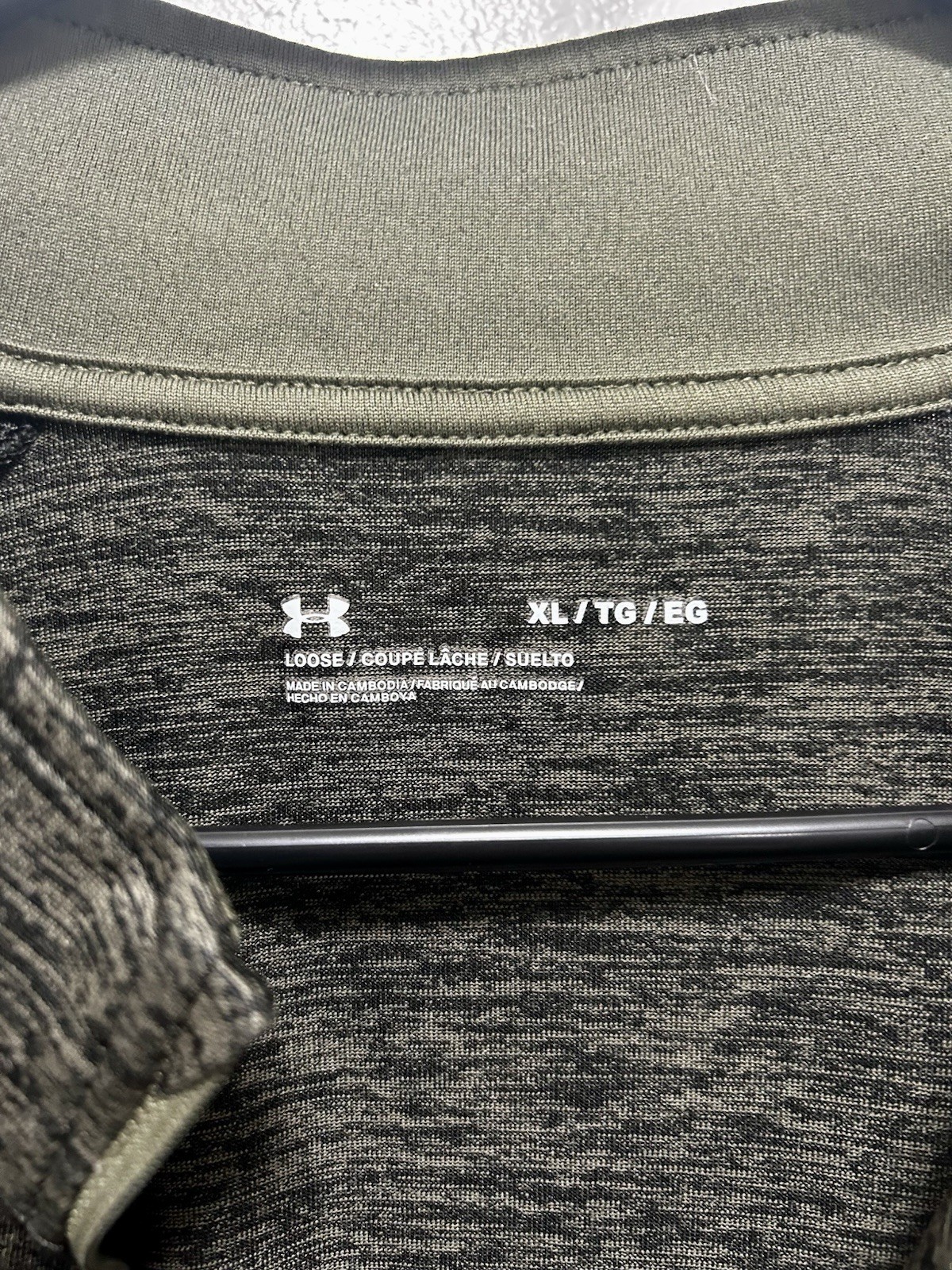 Under Armour 3/4 Zip Pullover In Green/Black Heather gallery