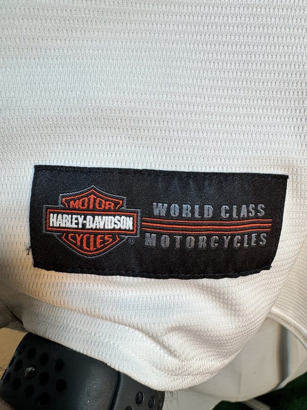 Harley-Davidson White Baseball Jersey Willie G Logo Daytona Beach Dealer Mens XL gallery