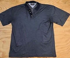 Tommy Hilfiger Golf Black Micro Dot Soft Cotton Polo Shirt Mens XL