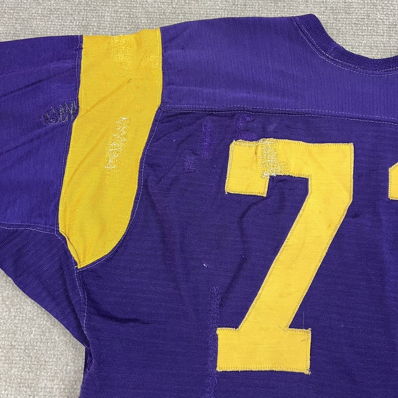 Vintage 50s La Salle Procure Durene Football Jersey Size 44 Original Repairs 40s gallery