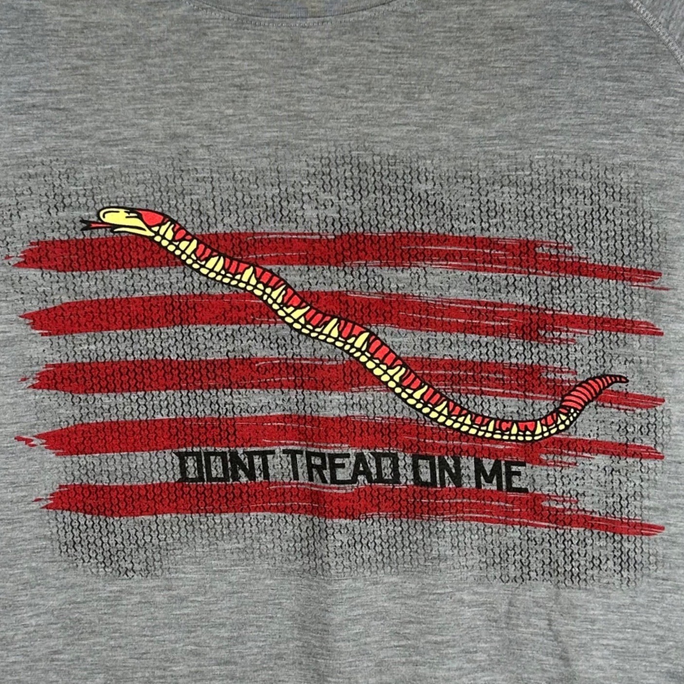 Sport-Tek Mens Grey Dont Tread On Me Snake Graphic Performance T-Shirt Large gallery