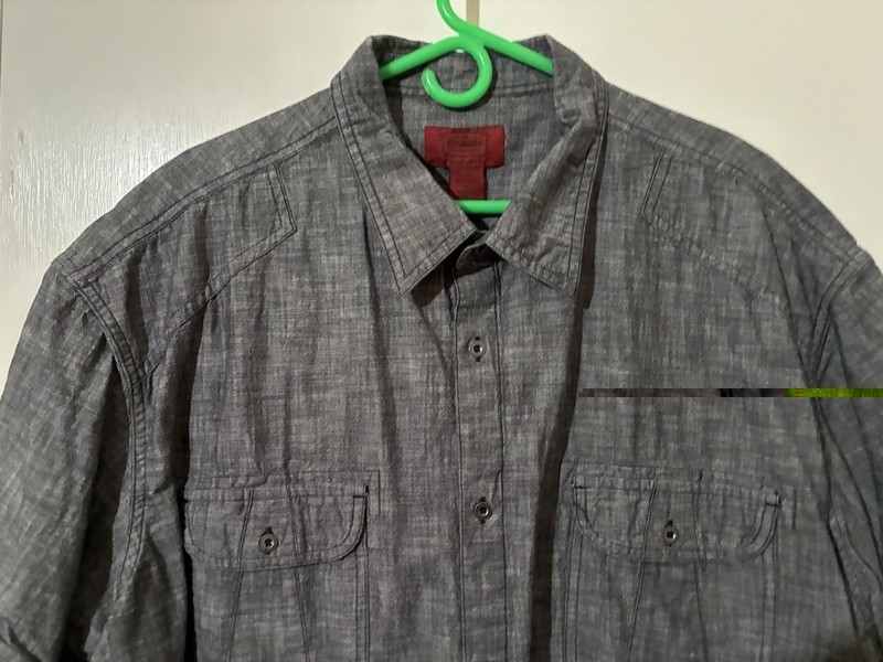 The Foundry Supply Co Young Men's 3XL Gray 100% Cotton Button Up S/S Shirt gallery
