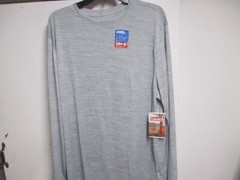 COLEMAN MENS (LONG SLEEVE) SUN SHIRT (XL) NWT SOFT COMFY GRAY MARLED UPF 50 SOFT
