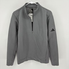 Adidas Ultimate 365 DWR Textured Quarter Zip Pullover NWT Gray Golf Tech Mens S