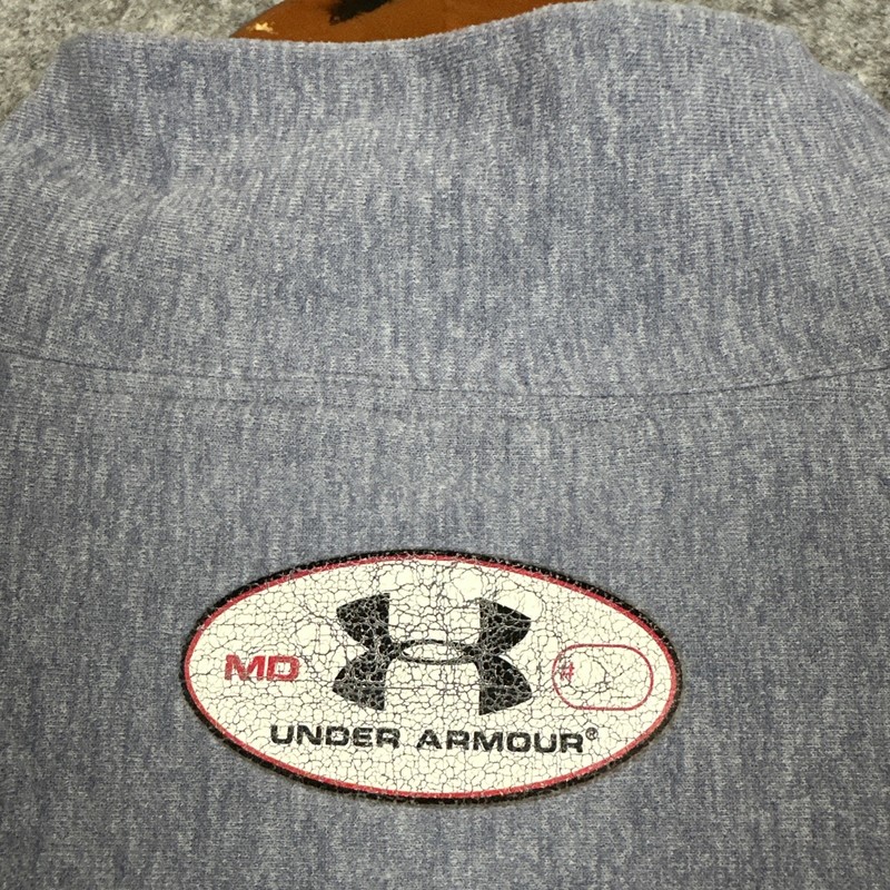 Under Armour Base Layer Compression Shirt Mens M Gray Warm Mock Neck Sports gallery
