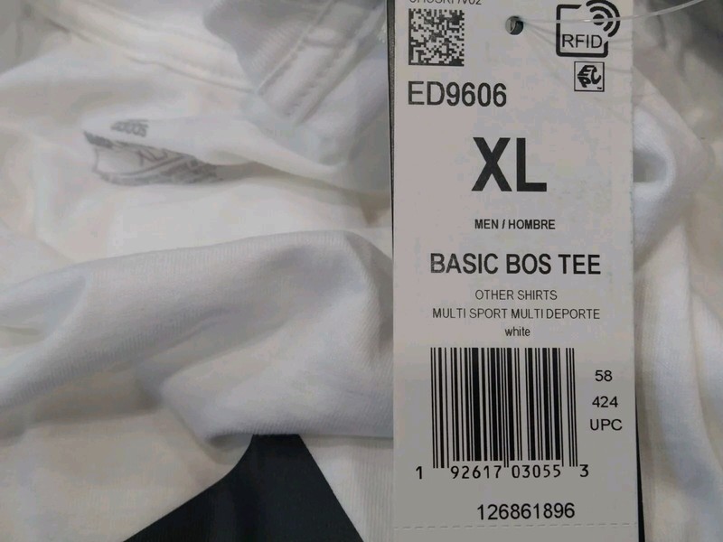 Adidas Mens Badge Of Sport S/S T-Shirt - ED9606 - White / Black - Size: XL - NEW gallery