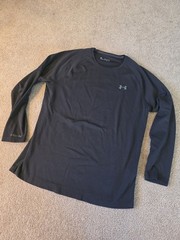 Under Armour Shirt Mens XXL Black Long Sleeve ColdGear Base 3.0 Fitted Top