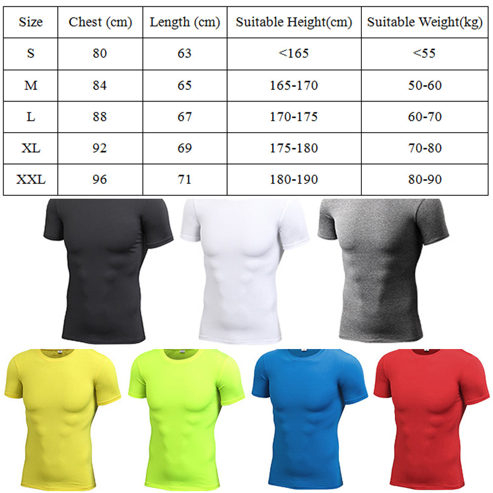 Men Quick Dry Short Sleeve Activewear Running Fitness Athletic Shirts Sportswear gallery