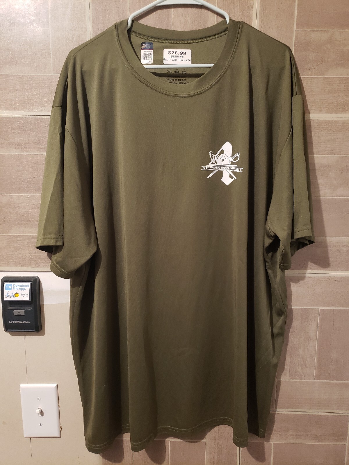 Fourth Recruit Training Battalion Shirt Moisture Wicking Green Sz 3XL USMC MCRD gallery