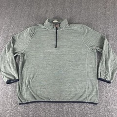 Avalanche Billy Barnard Mens XL Green 1/4 Zip Pullover Stretch Athletic