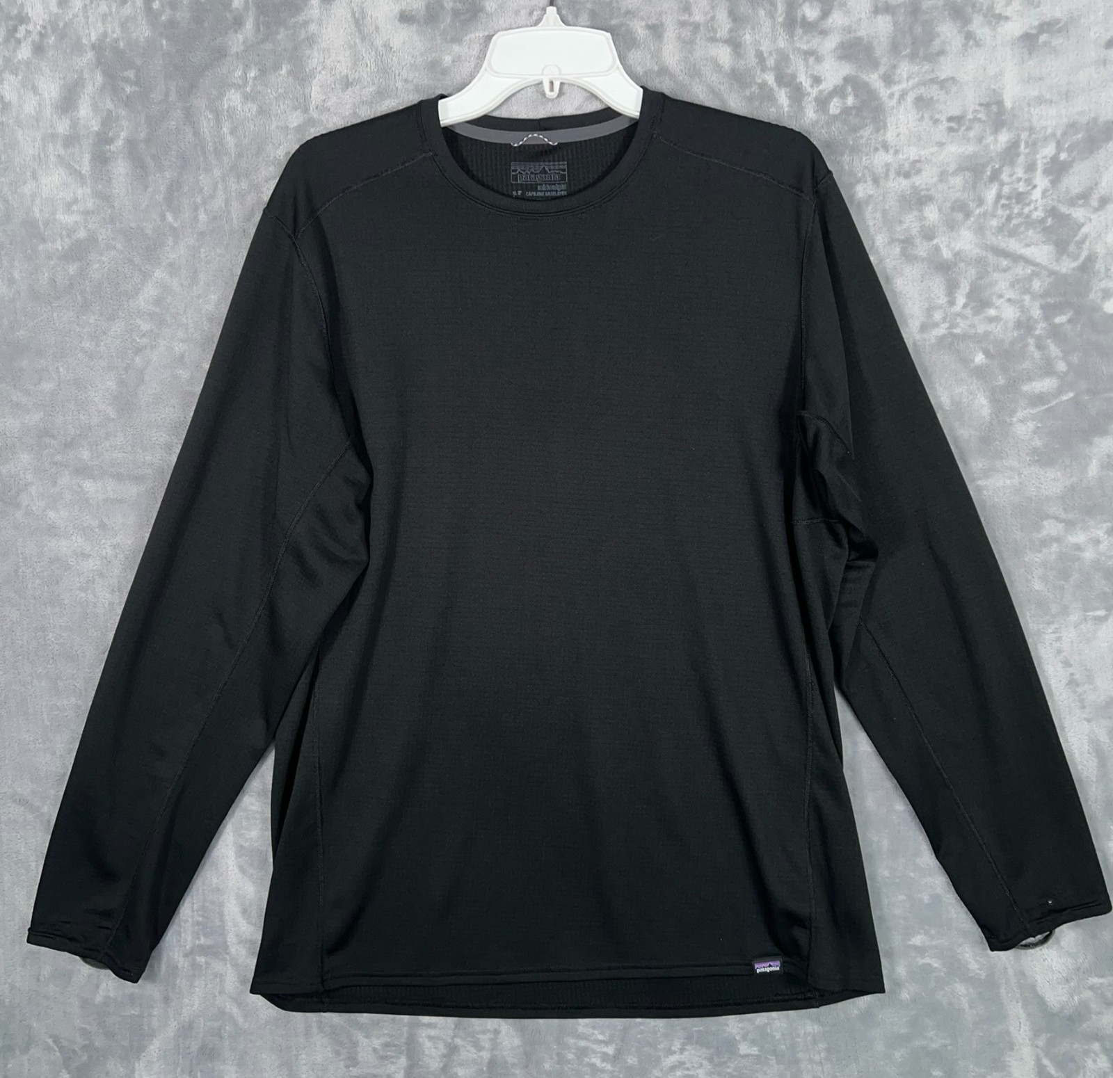 Patagonia Capilene Midweight Baselayer Crewneck Shirt Mens Large Black gallery