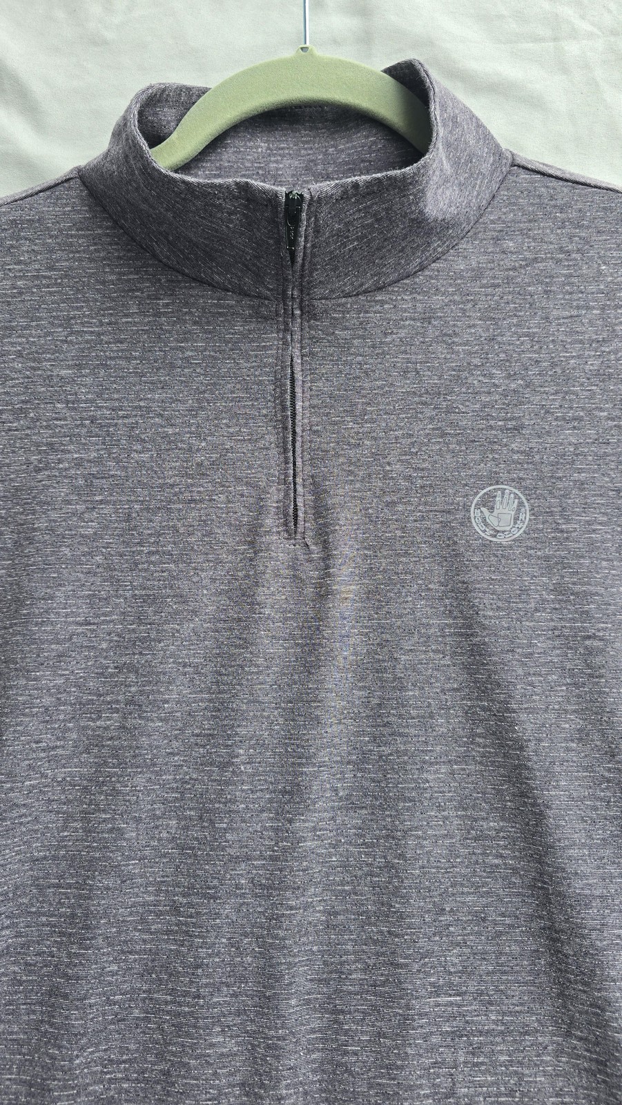 Body Glove Shirt Mens Medium Gray 1/4 Zip Mock Neck Long Sleeve Pullover gallery