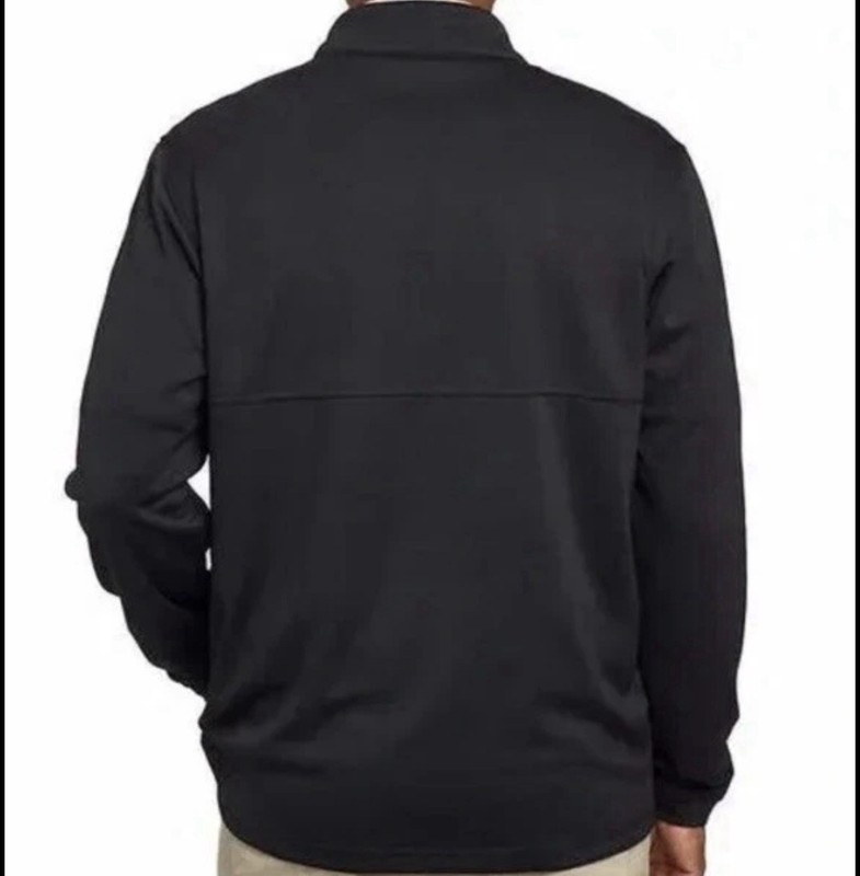 Pebble Beach Dry-Luxe Performance 1/4 Zip Mock Neck Golf Pullover M Black/Gray gallery