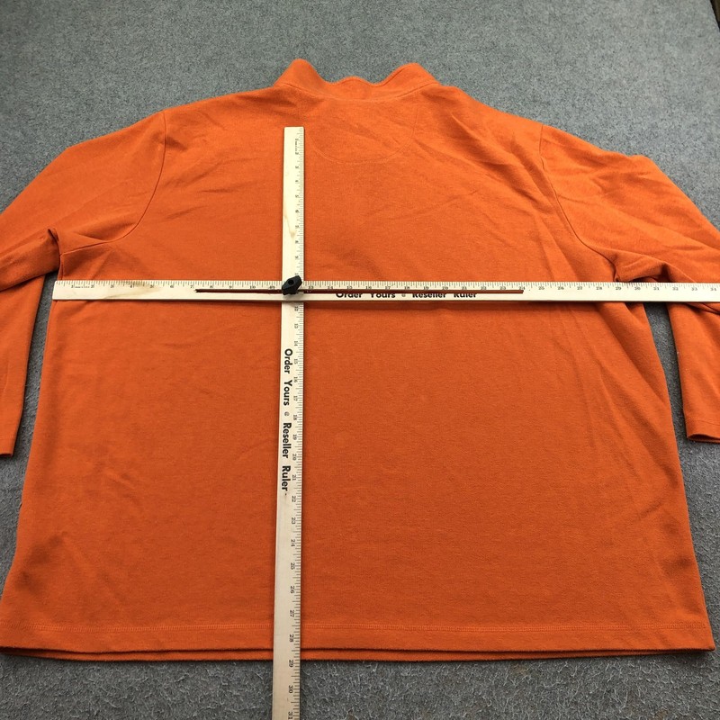 Adidas Pullover Mens 4XL Orange 1/4 Zip Long Sleeve Primegreen Athletic Top gallery