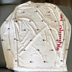 Columbia PFG Men’s Patriotic Big Game Fish Long Sleeve Stretch Base Layer L