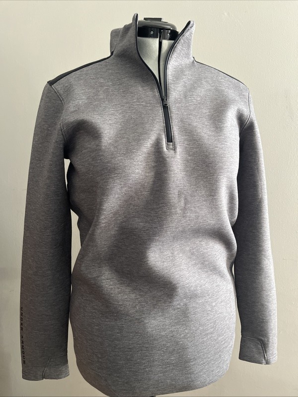 Under Armour Men's Storm Golf Half Zip Cold Gear Sweat Jacket Size S Grey NWT gallery