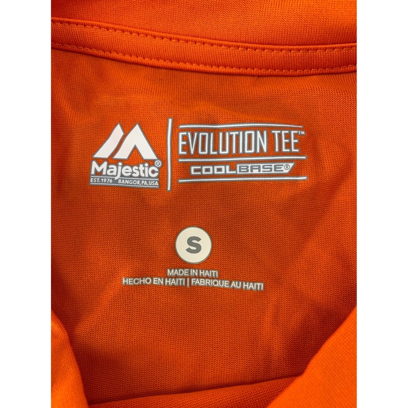 Majestic Evolution Tee Coolbase T Shirt Orange Short Sleeve Men's Size S gallery