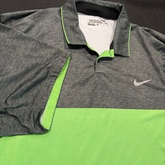 Nike Shirt Men’s XL Grey Green Golf Polo Tour Performance DRI-FIT Tiger air max
