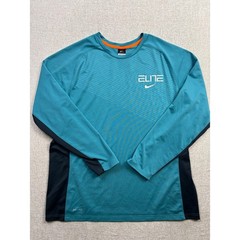 Nike Elite Dri-FIT Basketball Training Shirt Mens XXL Teal Black Long Sleeve