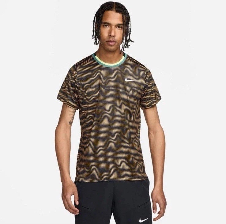 Men’s Nike Court Advantage Tennis Top Alcaraz Multicolor FD5322-010 Size Large M