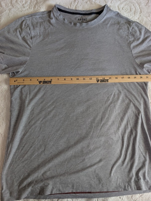 Rhone Atmosphere Heather Gray Performance Stretch Running Gym T-Shirt Mens L gallery