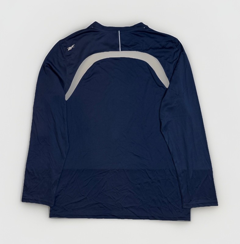 Reebok Hydromove Performance Long Sleeve Navy Blue Athletic Top Mens Size Large gallery