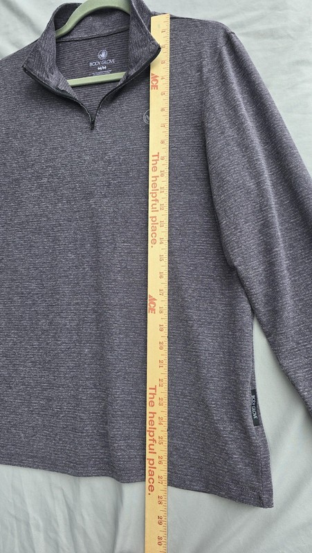 Body Glove Shirt Mens Medium Gray 1/4 Zip Mock Neck Long Sleeve Pullover gallery