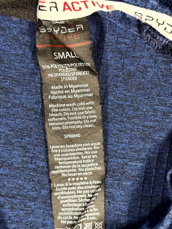 Spyder Top Mens Small Navy Blue Stretch Quarter Zip Moisture Wicking Athleisure gallery