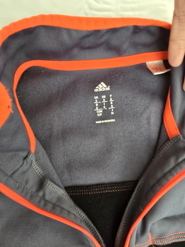 Adidas Men's 1/4 Zip Pullover Black, Orange and Gray Size Small C1108 gallery