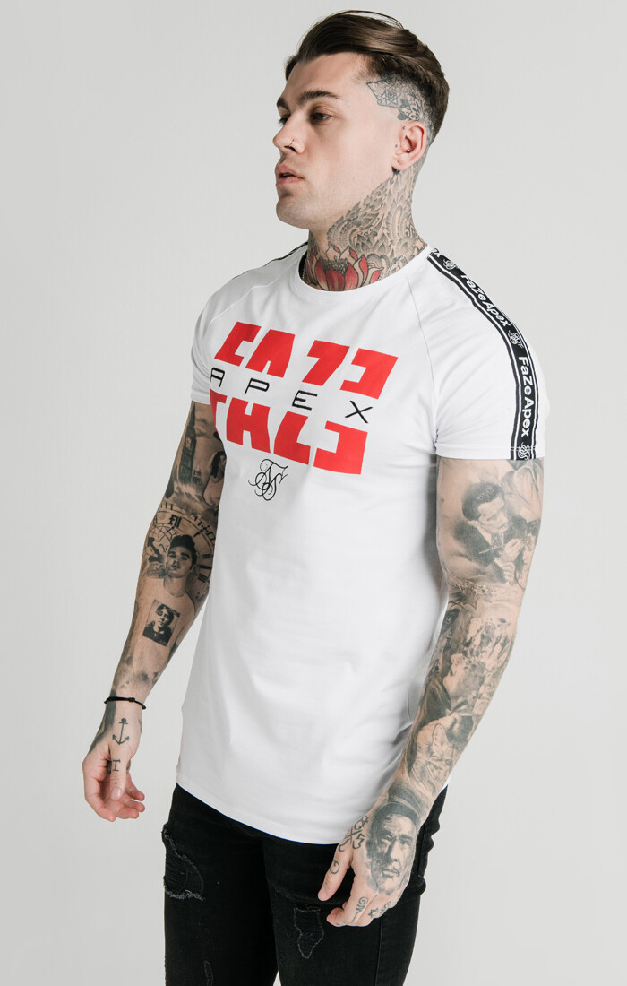 SikSilk x FaZe Apex Mens White Elastic Cuff Gym Tee XXS gallery