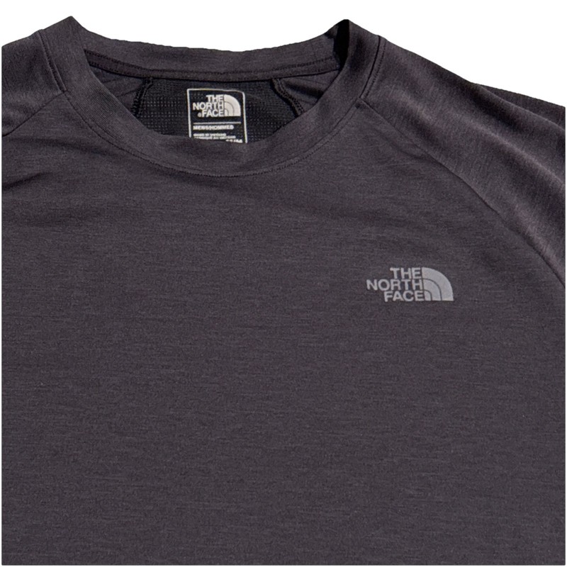 Mens The North Face Flashdry Black Gray Short Sleeve Shirt Size Med Gorpcore gallery