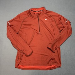 Nike Dri-FIT Men’s 1/4-Zip Running Top RED Wool Free Shipping See Pictures #175
