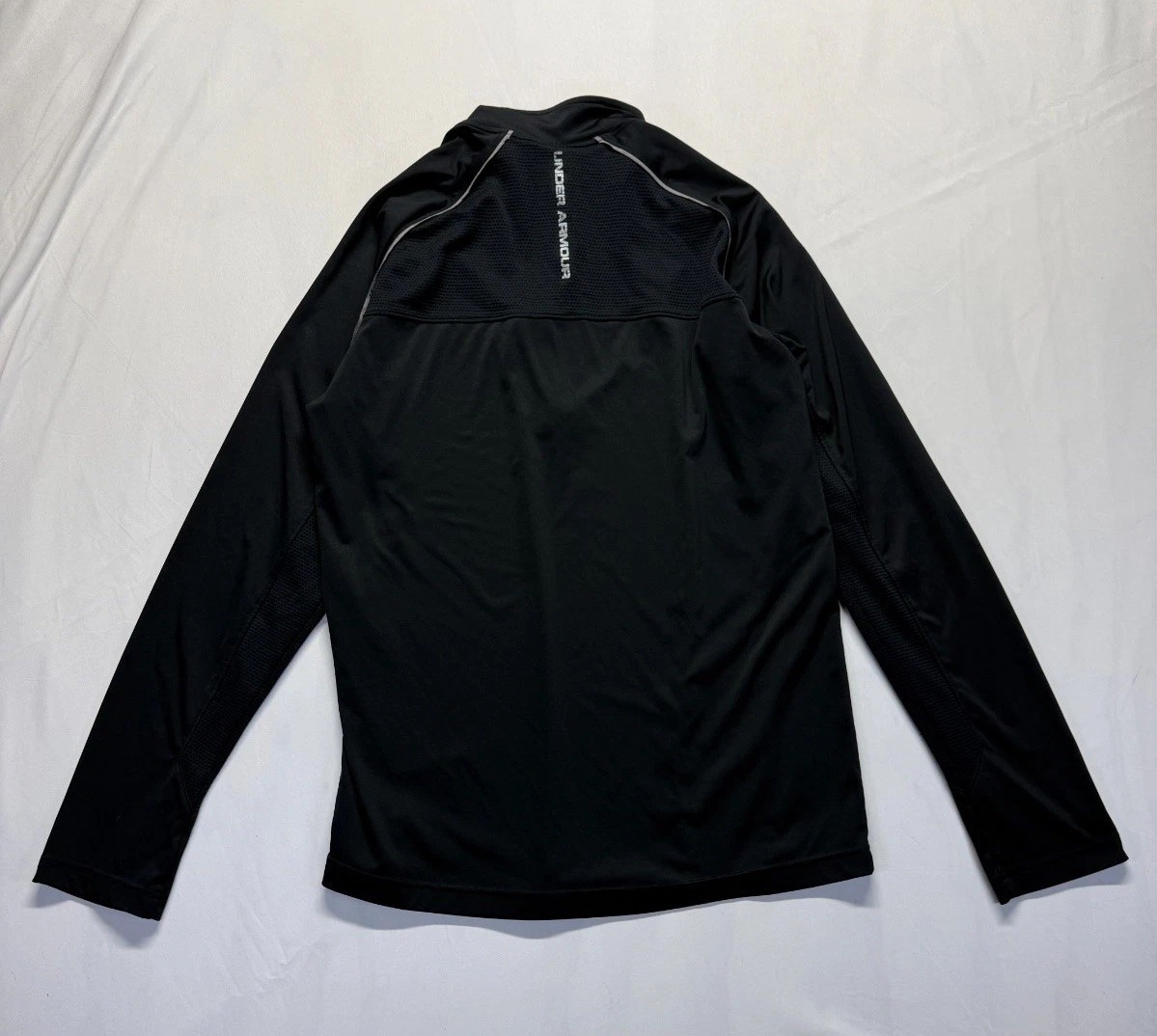 Under Armour All Season Gear Running Top Mens Large Black 1/4 Zip Gym Training gallery