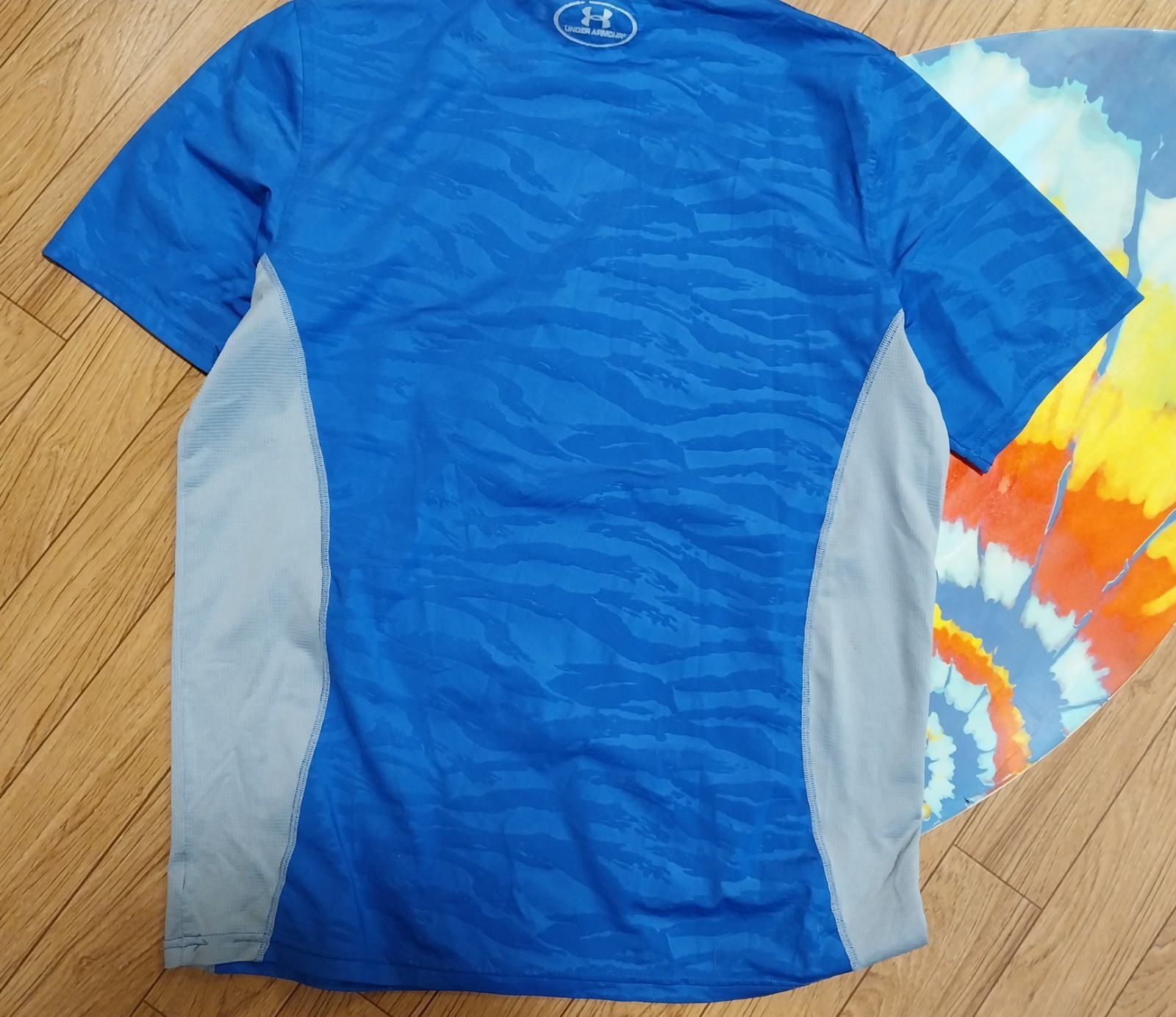 Under Armour 9 Strong Blue Gray Baseball Jersey Shirt Heat Gear MEDIUM gallery