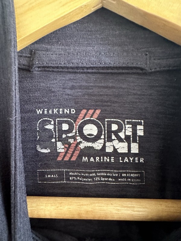 Marine Layer Weekend Sport Navy/Maroon Long Sleeve Quarter Zip Long Sleeve gallery