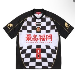 Supreme Checkerboard Soccer Jersey Black XL SS26