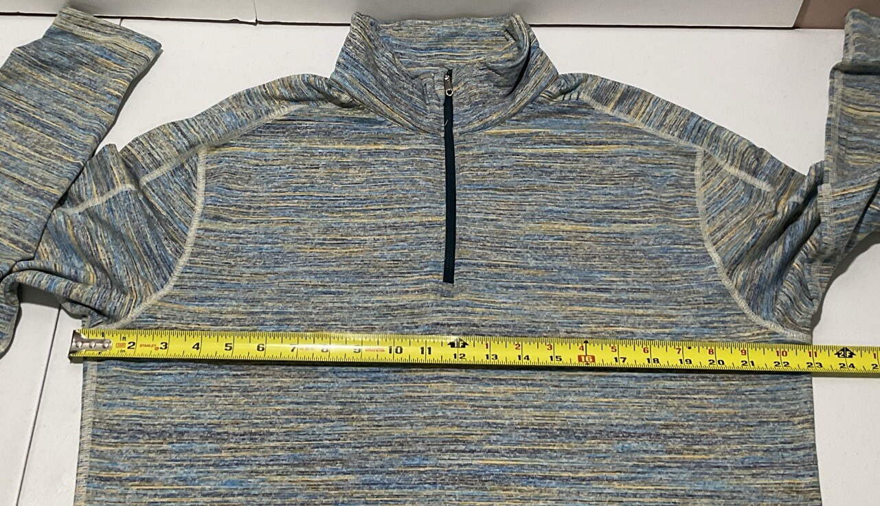 Lululemon Surge Warm 1/4 Zip Stretch Pullover Heathered Space Dye Sz 2XL gallery