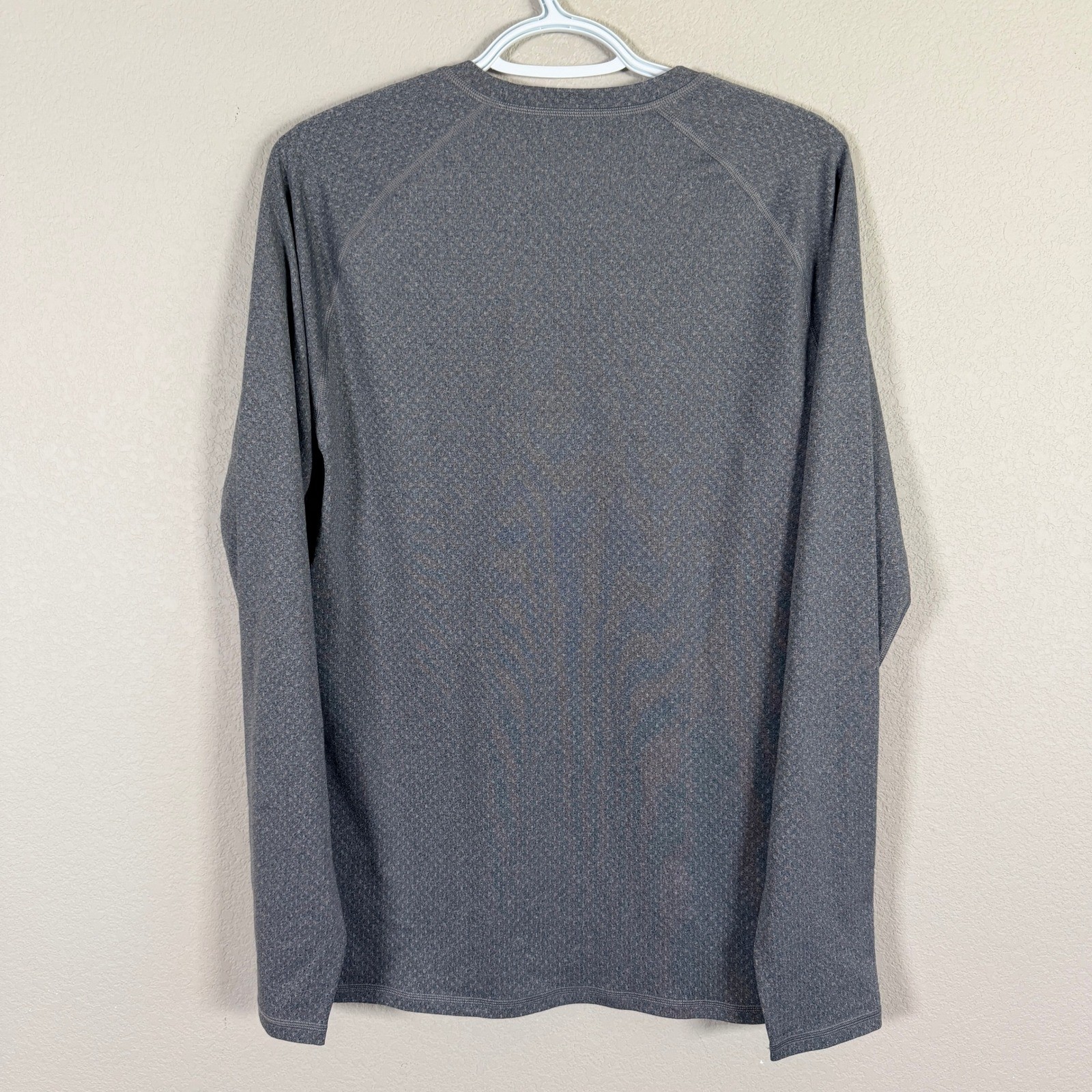 REI Co-op Base Layer Performance Long Sleeve Shirt Mens M Grey Textured gallery