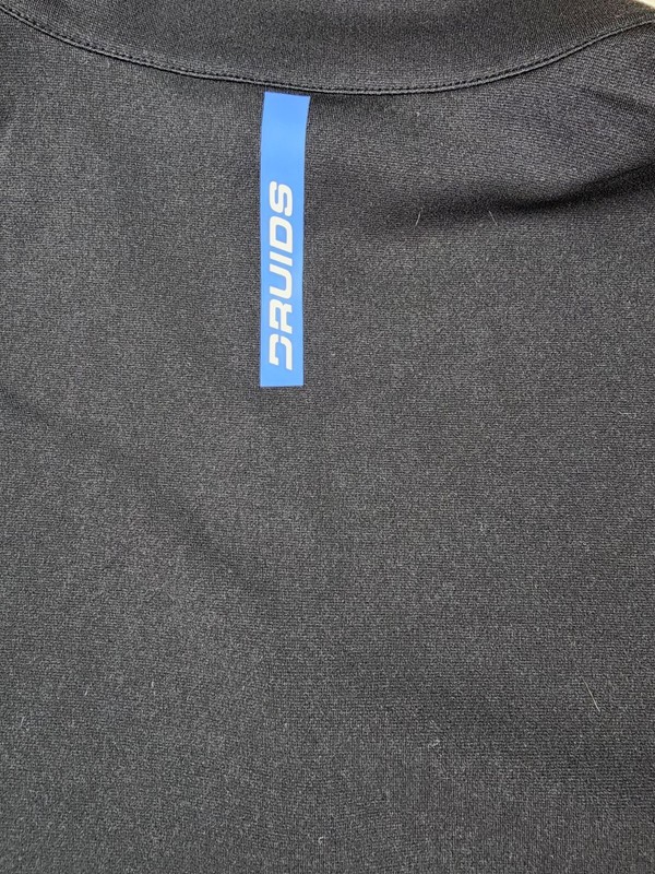 Druids Mens 1/4 Zip Pullover Top Activewear XL Black W/ Blue Trim gallery