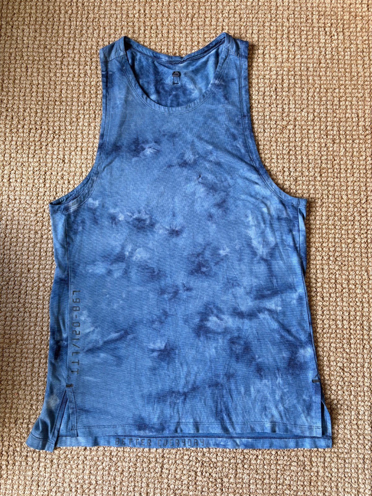Lululemon Tank Top Mens Blue Tye Dye Gym Workout Yoga gallery
