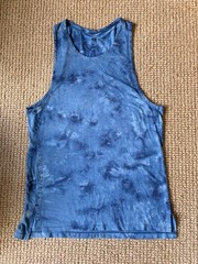 Lululemon Tank Top Mens Blue Tye Dye Gym Workout Yoga