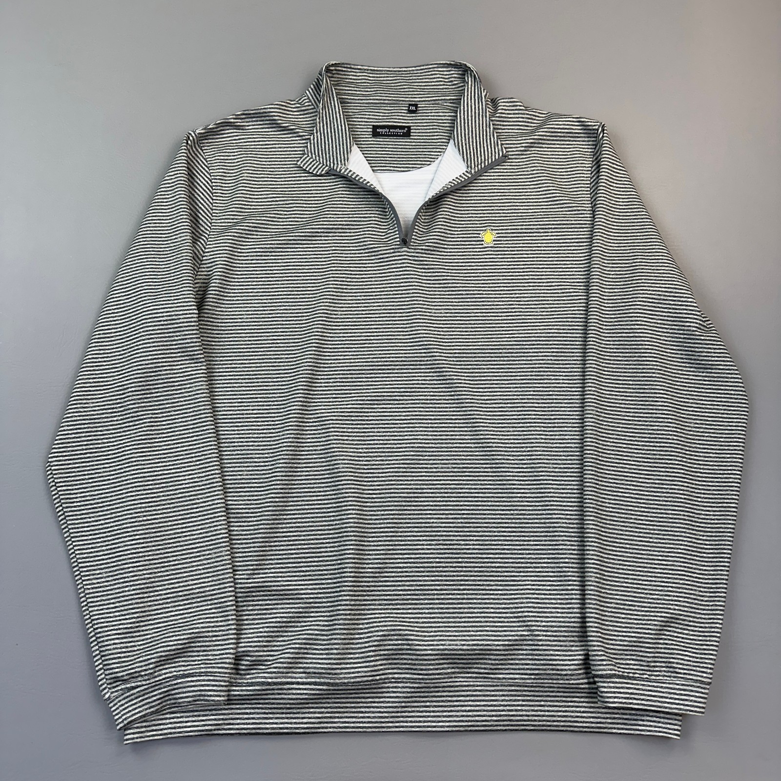 Simply Southern Collection Pullover Mens 2XL Stripe Performance 1/4 Zip Golf gallery