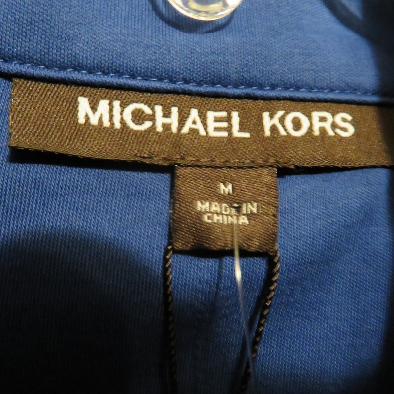 Men's Michael Kors 1/4 zip pullover blue cotton nylon size M brand new NWT $125 gallery